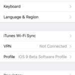 iphone update profile settings menu