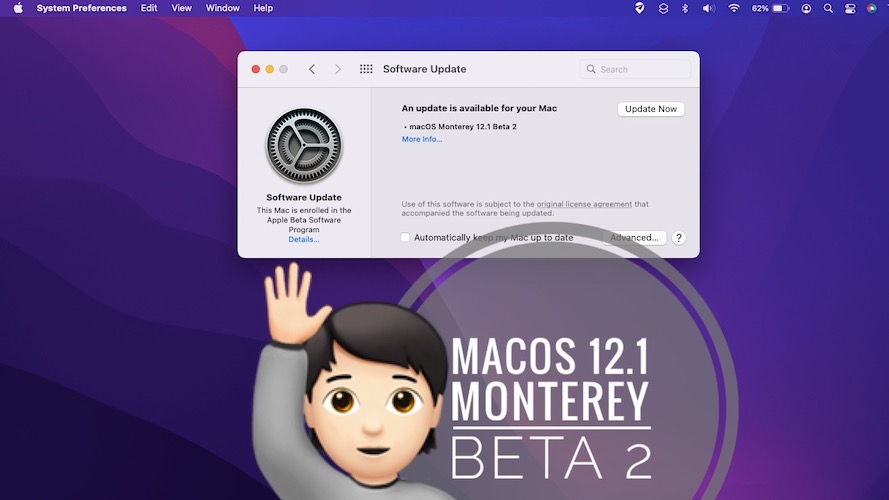macOS Monterey 12.1 Beta 2