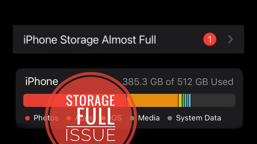iPhone storage full issue