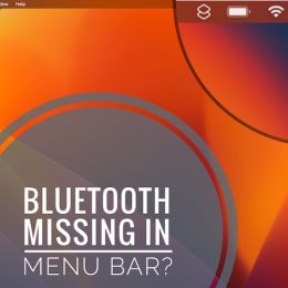 Bluetooth icon missing in menu bar