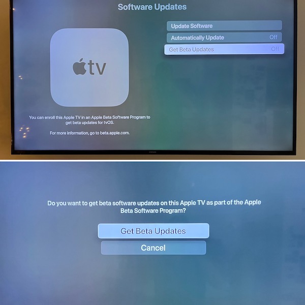 get beta updates apple tv