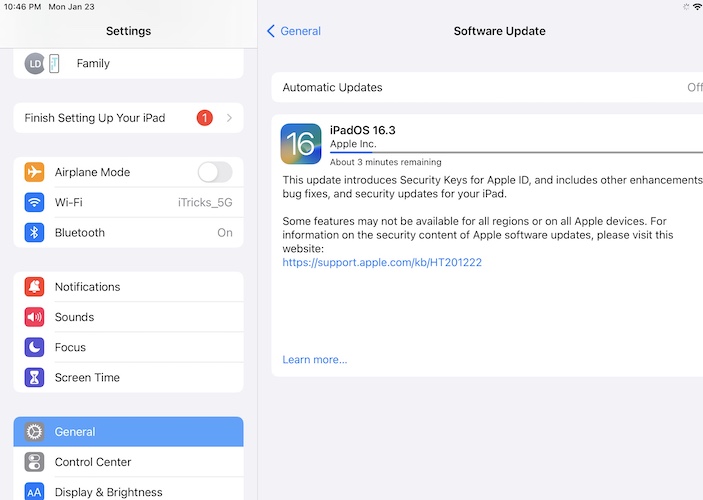 iPadOS 16.3 download