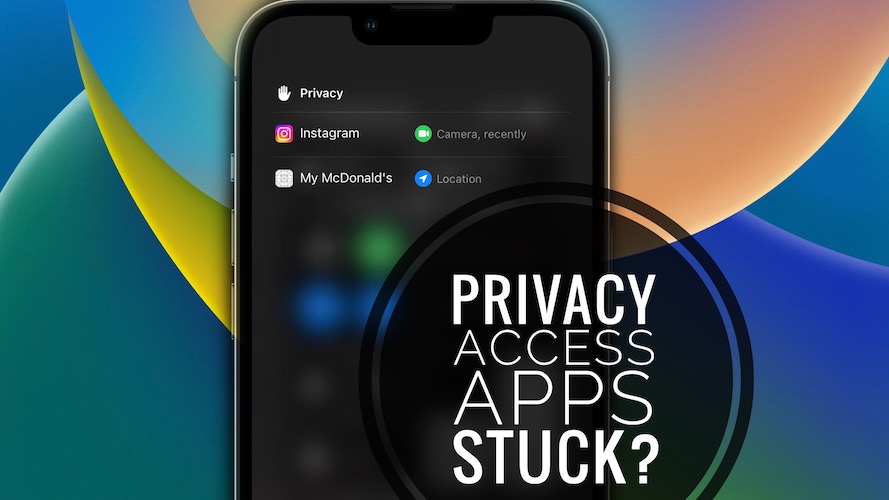 privacy access history apps stuck