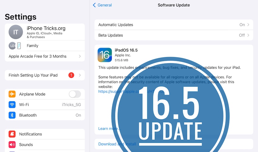 iPadOS 16.5 update