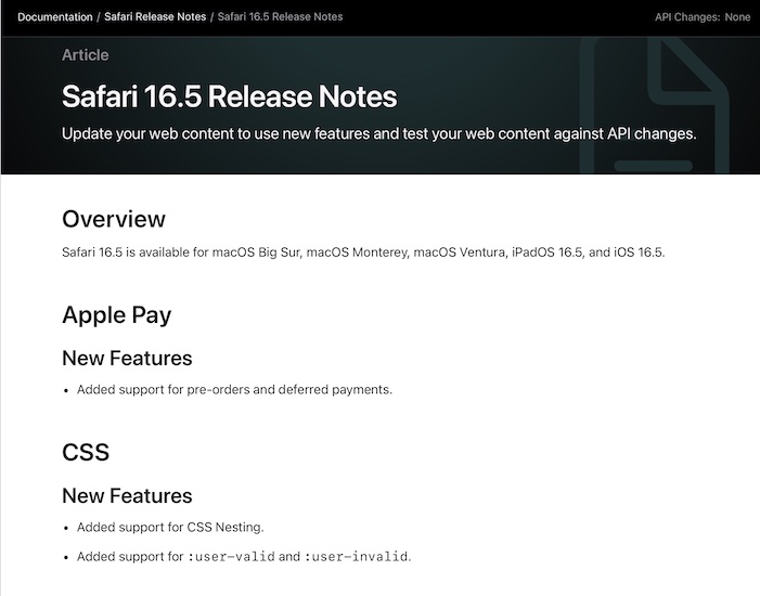 safari 16.5 features