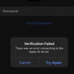 verification failed apple id error
