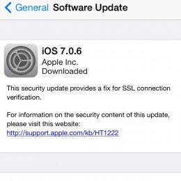 iOS 7.0.6 upgrade