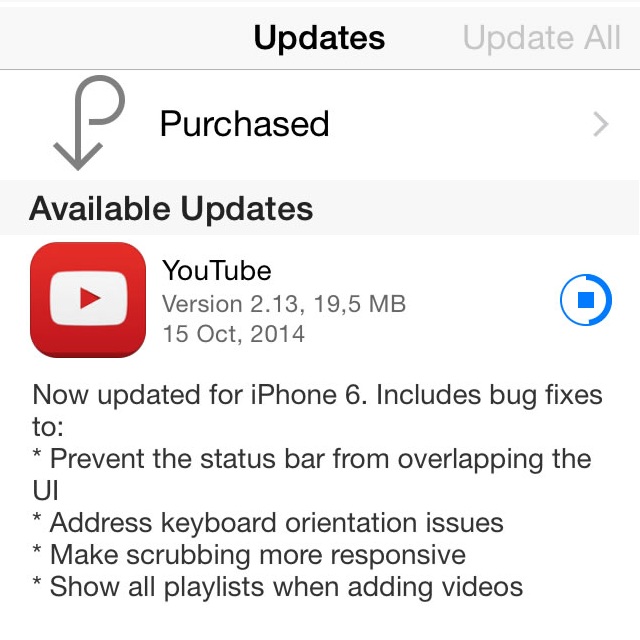 Youtube update. IOS my youtube app 2014. Открыть ютуб на айфоне