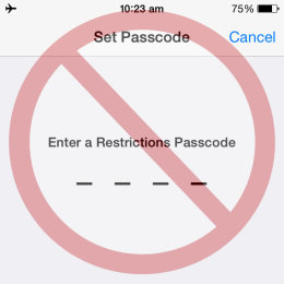 ios restrictions passcode