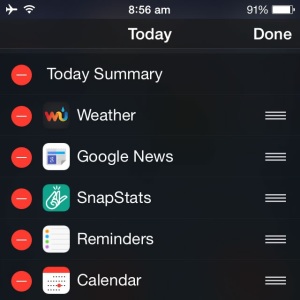 iphone widget setup