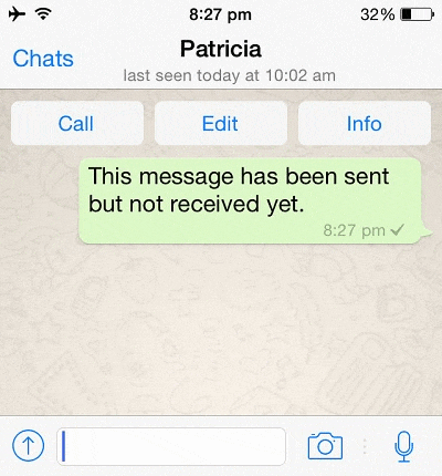 Whatsapp sent message notifications