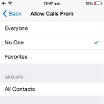 ios allow calls from setting
