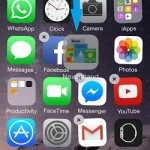 app dragged on packed home screen