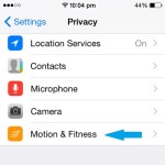 iphone motion and fitness setting