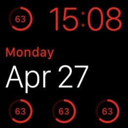 multiple battery percentage indicators on watch face