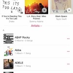 music app recently added section