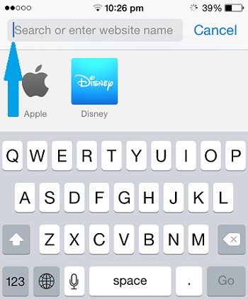 ios safari how to search for text