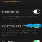 apple watch app passcode settings
