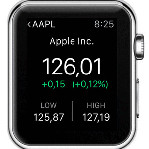 apple watch app stock details