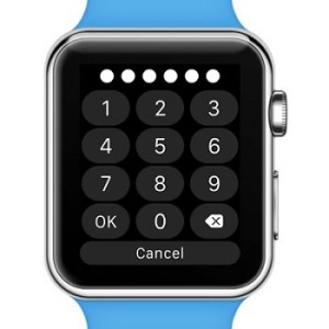 apple watch passcode input screen