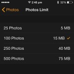 apple watch photo storage limit