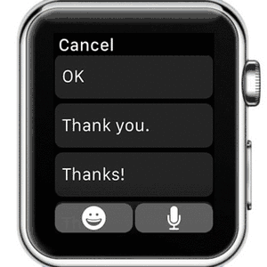 apple watch suggested message replies