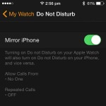do not disturb mirror iphone setting