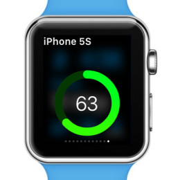 iphone remaining battery percentage displayed on apple watch