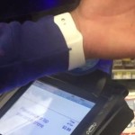 man paying with apple watch