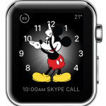 mickey mouse watch face with expanded calendar complication