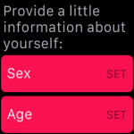 personal information for apple watch activity app