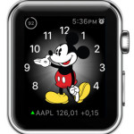 stocks info on mickey mouse watch face