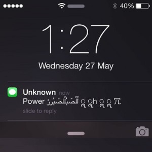 iPhone imessage malicious text lock screen notification