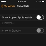 uninstalling app from apple watch