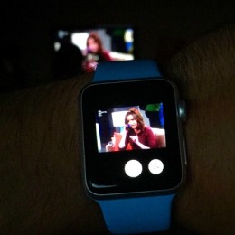 Apple Watch playing TV feed