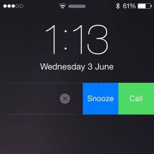 call option on iphone lock screen reminder notification
