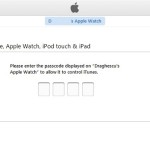 iTunes prompting for Apple Watch passcode