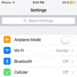 iphone search settings demo