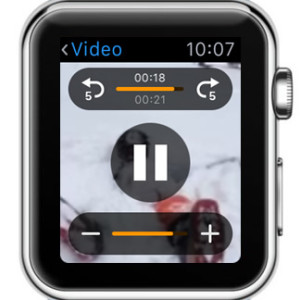 playing video on Apple Watch