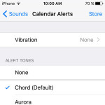 vibration disabled for calendar alerts