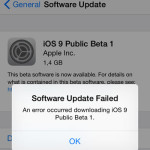 ios 9  software update failed error
