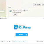 dr fone for ios install screen