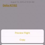 ios 9 flights data detector options menu
