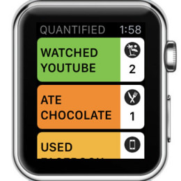 quantified apple watch home screen