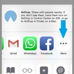 share extensions settings button