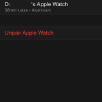 unpair apple watch from iphone