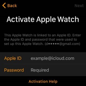 apple watch activation lock screen