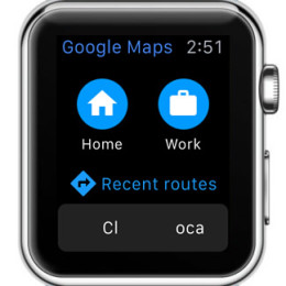 google maps apple watch home screen
