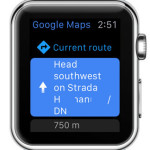 google maps on apple watch current route