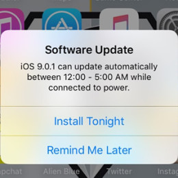 ios 9 automatic software update request